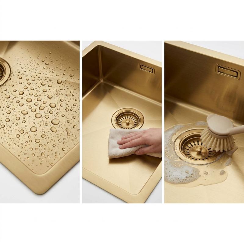 Pure.Sink Luxion Gouden spoelbak 36x40 cm onderbouw, vlakinbouw en opbouw PLX3640-60